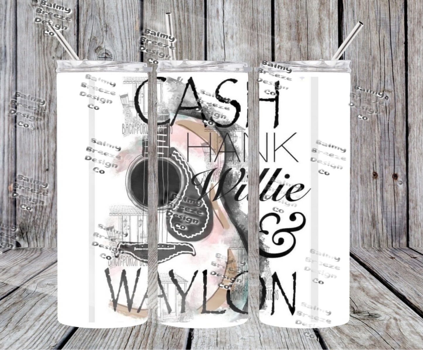 Cash Hank Willie and Waylon Tumbler