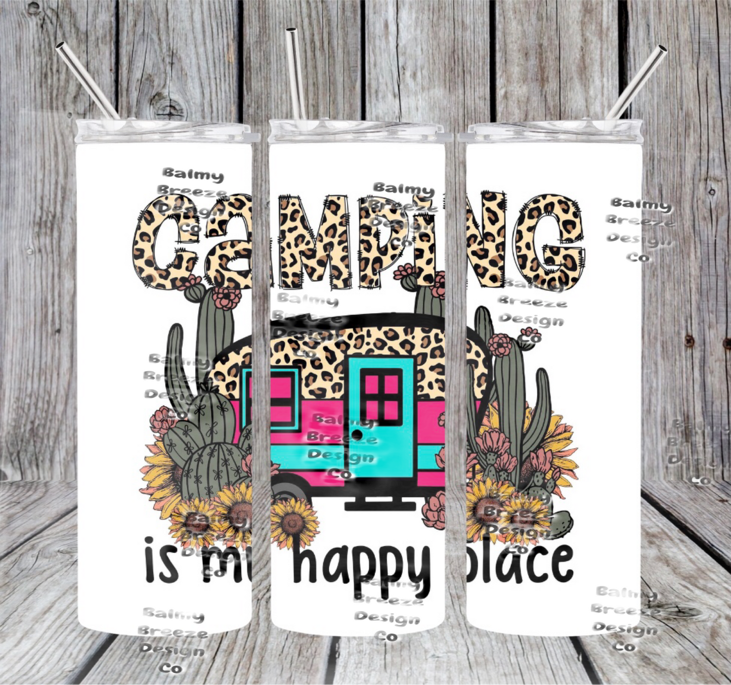 Camping is my Happy Place Tumbler