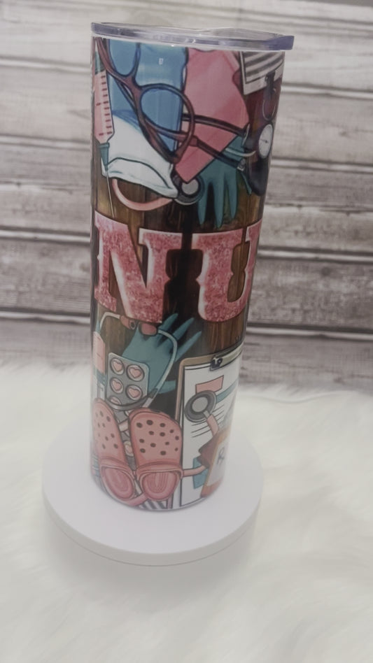 20oz Pink Nurse Tumbler